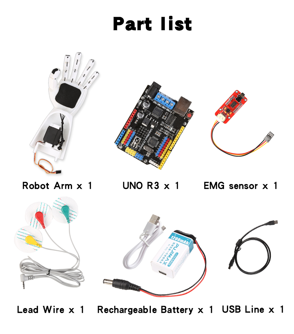 EMG sensörü robotik kol elektr - Arduino Robot incelemesi ve fiyatı
