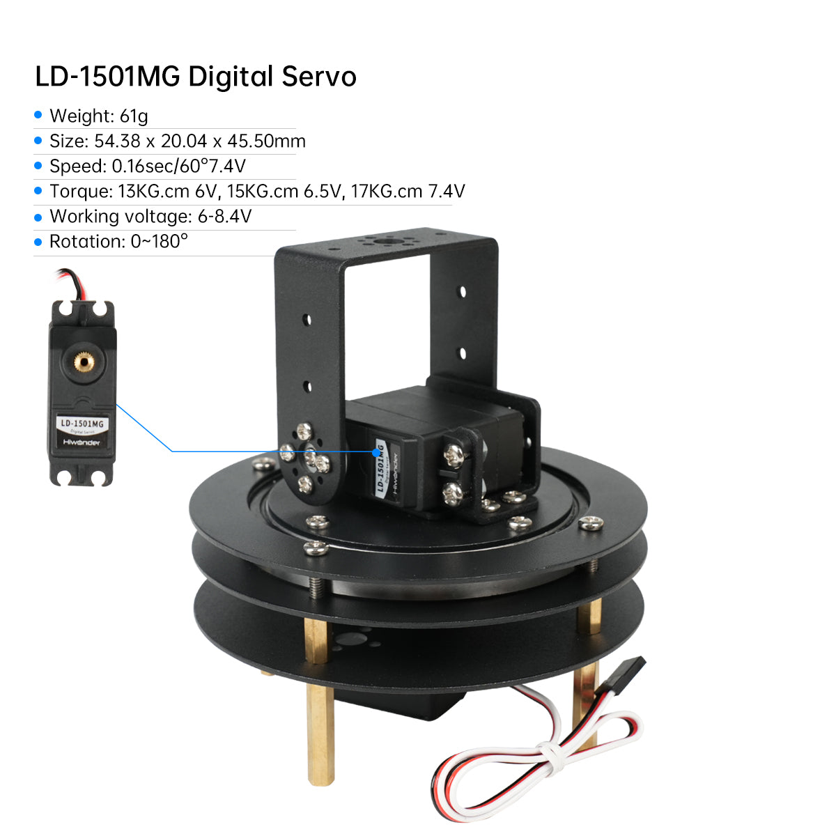 Hiwonder Demonte 2 DOF Pan Til - Servo Pan Tilt incelemesi ve fiyatı