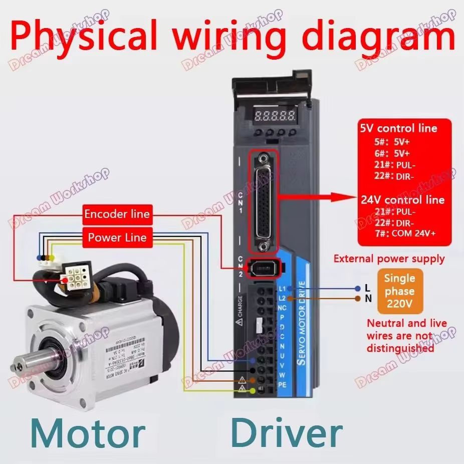 1.2KW/1.5KW/1.8KW 220V AC Serv - Servo Kit incelemesi ve fiyatı