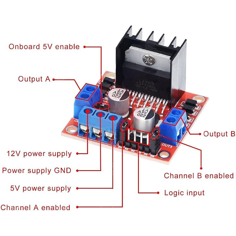 L298N sürücü panosu modülü L29 - Motor Driver L298N incelemesi ve fiyatı