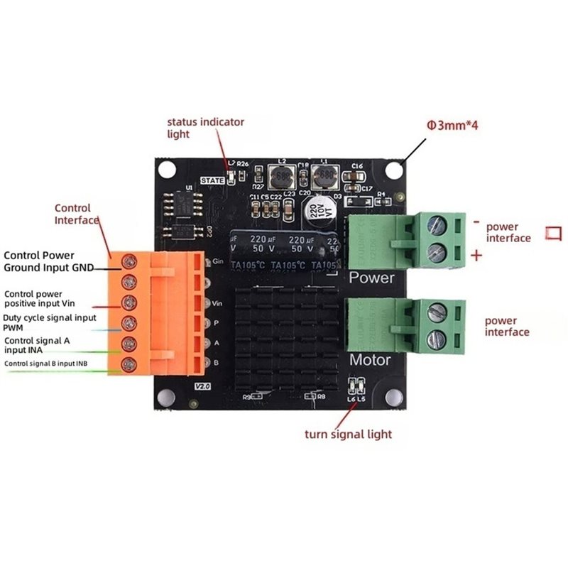 12/24V 16A DC Motor Sürücü Mod - Motor Driver Module incelemesi ve fiyatı